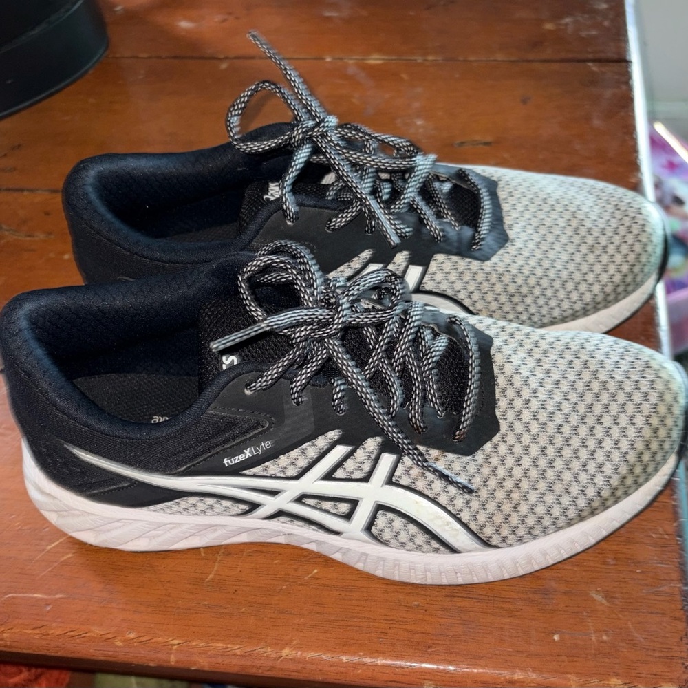 ASICS Black and White Athletic Sneakers